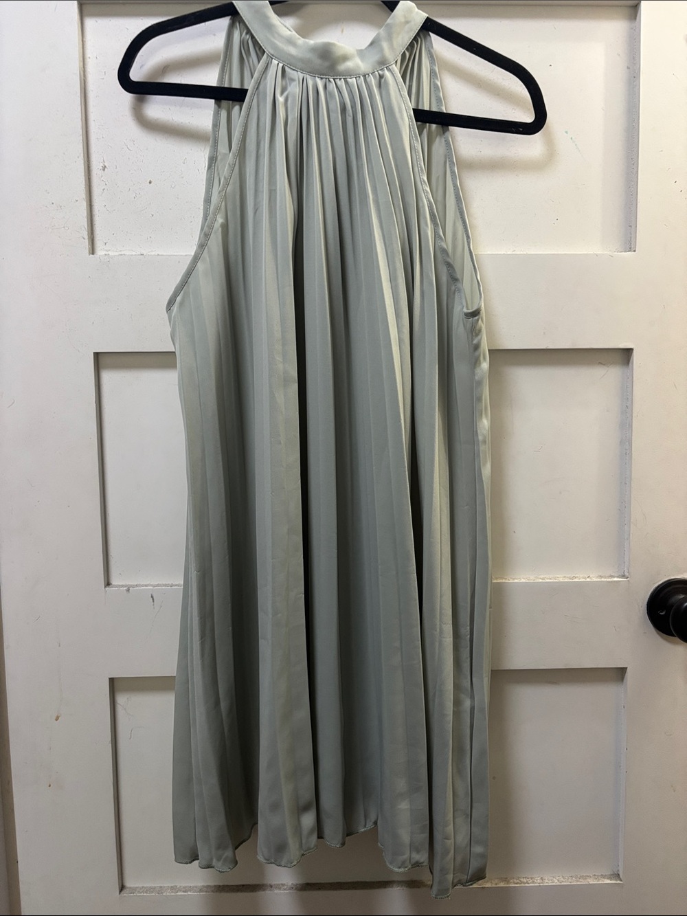 Women's Halter Mini Dress in Light Sage